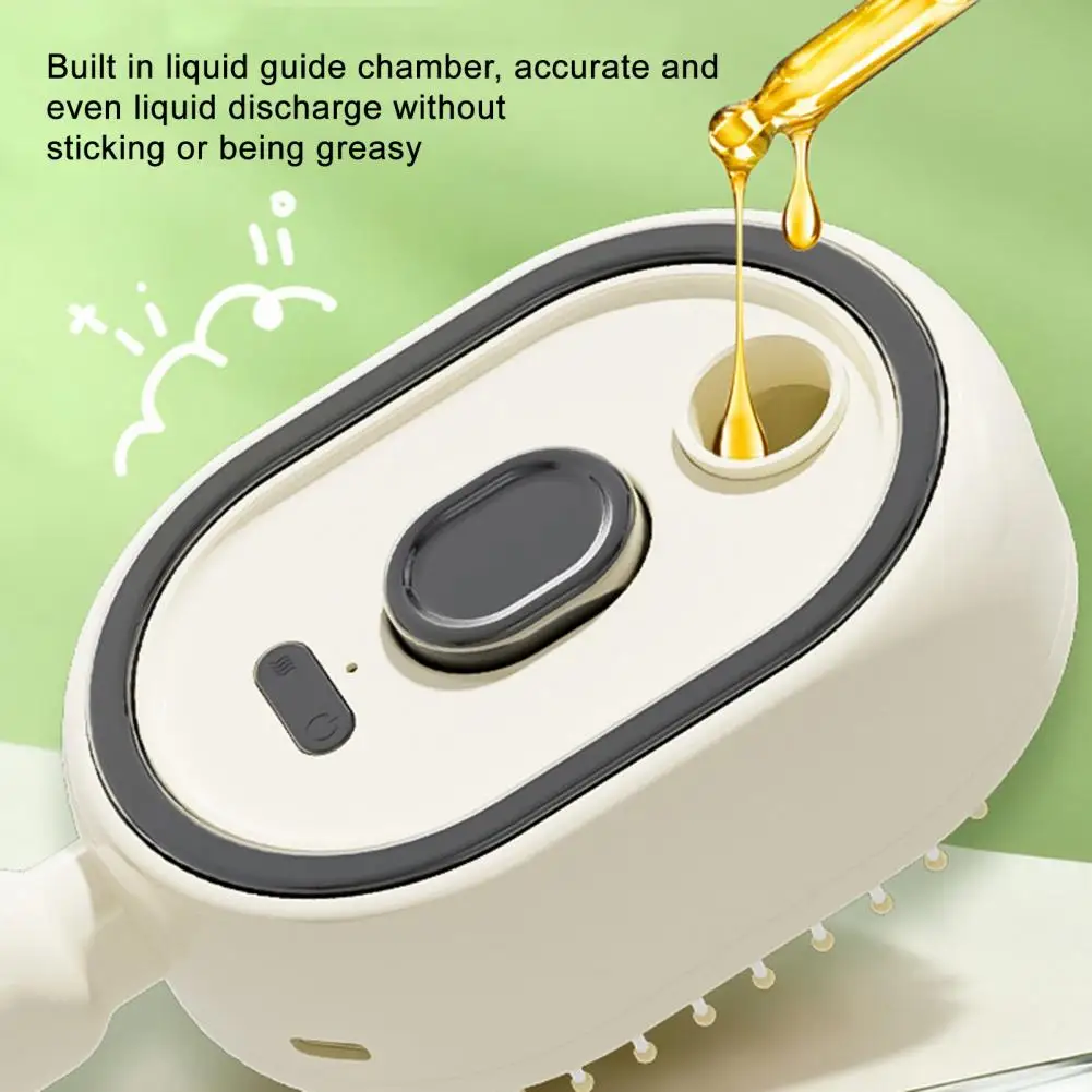 Electric Spray Hair Brush 2-In-1 Misting Hair Brush with Water Spray Reduce Frizz Anti-Static Retractable Steam Massage Comb