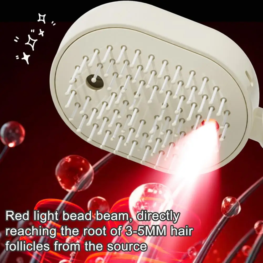 Electric Spray Hair Brush 2-In-1 Misting Hair Brush with Water Spray Reduce Frizz Anti-Static Retractable Steam Massage Comb